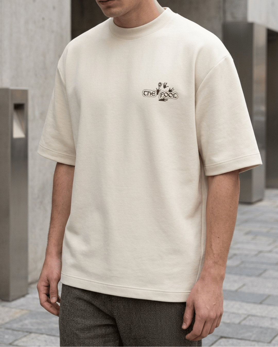 The Fool of Frogs – Tarot Oversized T-Shirt Oversized French Terry Cotton Premium Streetwear T-shirt Loom of Thirds India's No. 1 Art-led, graphic streetwear brand based in Kolkata by Sidhartha Mohanta & Chirayata Purna Chakrabarty