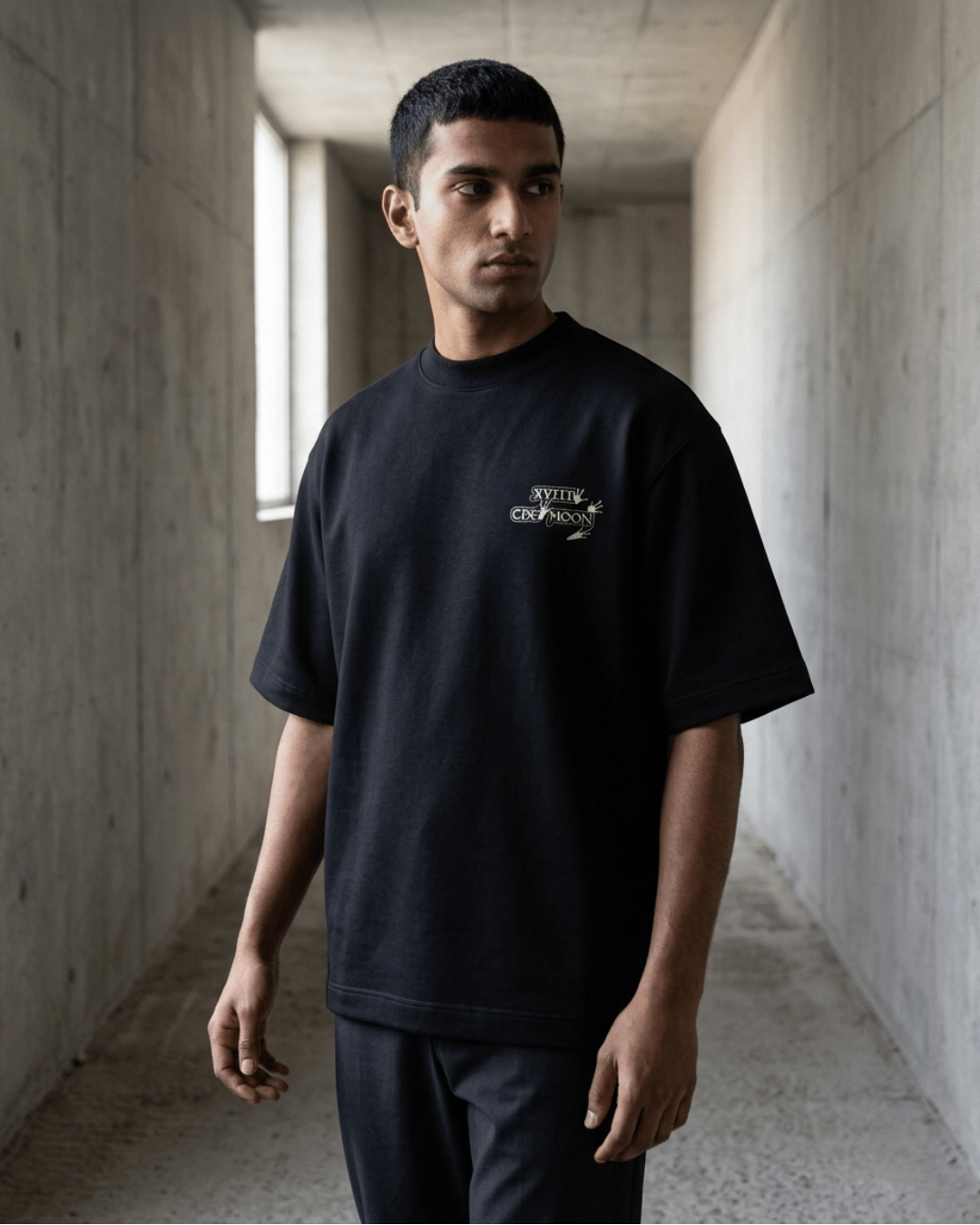 The Moon of Frogs – Tarot Oversized T-Shirt Oversized French Terry Cotton Premium Streetwear T-shirt Loom of Thirds India's No. 1 Art-led, graphic streetwear brand based in Kolkata by Sidhartha Mohanta & Chirayata Purna Chakrabarty