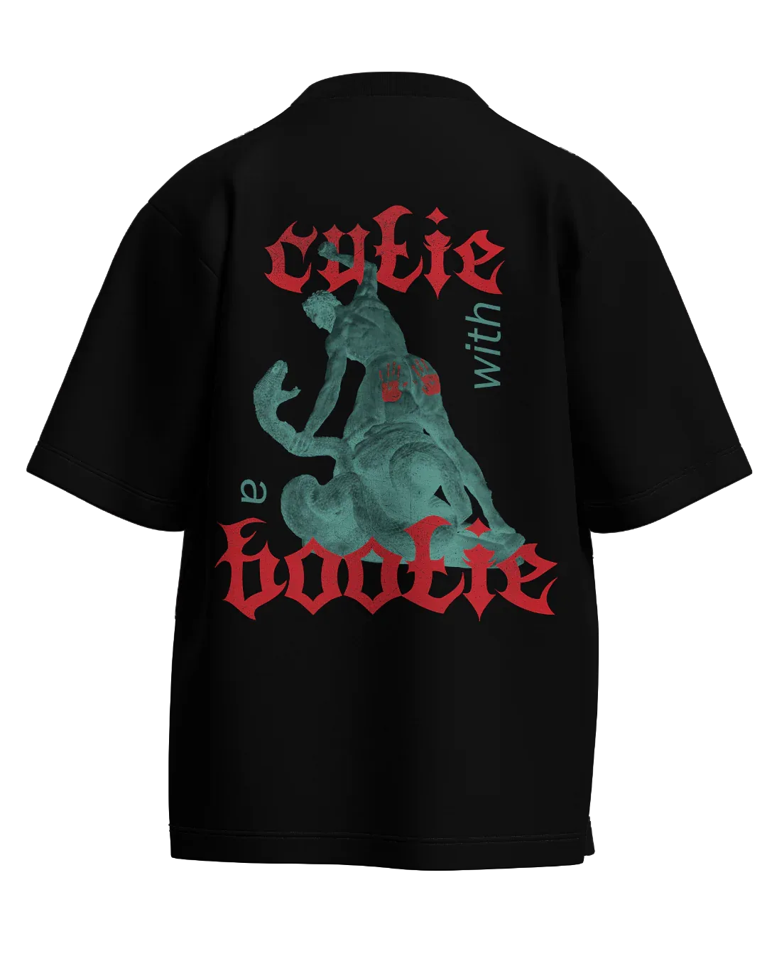 Cutie with a Bootie Oversized French Terry Cotton Premium Streetwear T-shirt Loom of Thirds India's No. 1 Art-led streetwear brand based in Kolkata by Sidhartha Mohanta & Chirayata Purna Chakrabarty