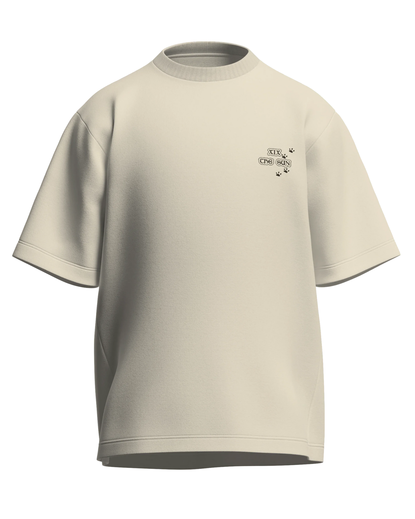 The Sun of Cats Oversized French Terry Cotton Premium Streetwear T-shirt Loom of Thirds India's No. 1 Art-led streetwear brand based in Kolkata by Sidhartha Mohanta & Chirayata Purna Chakrabarty
