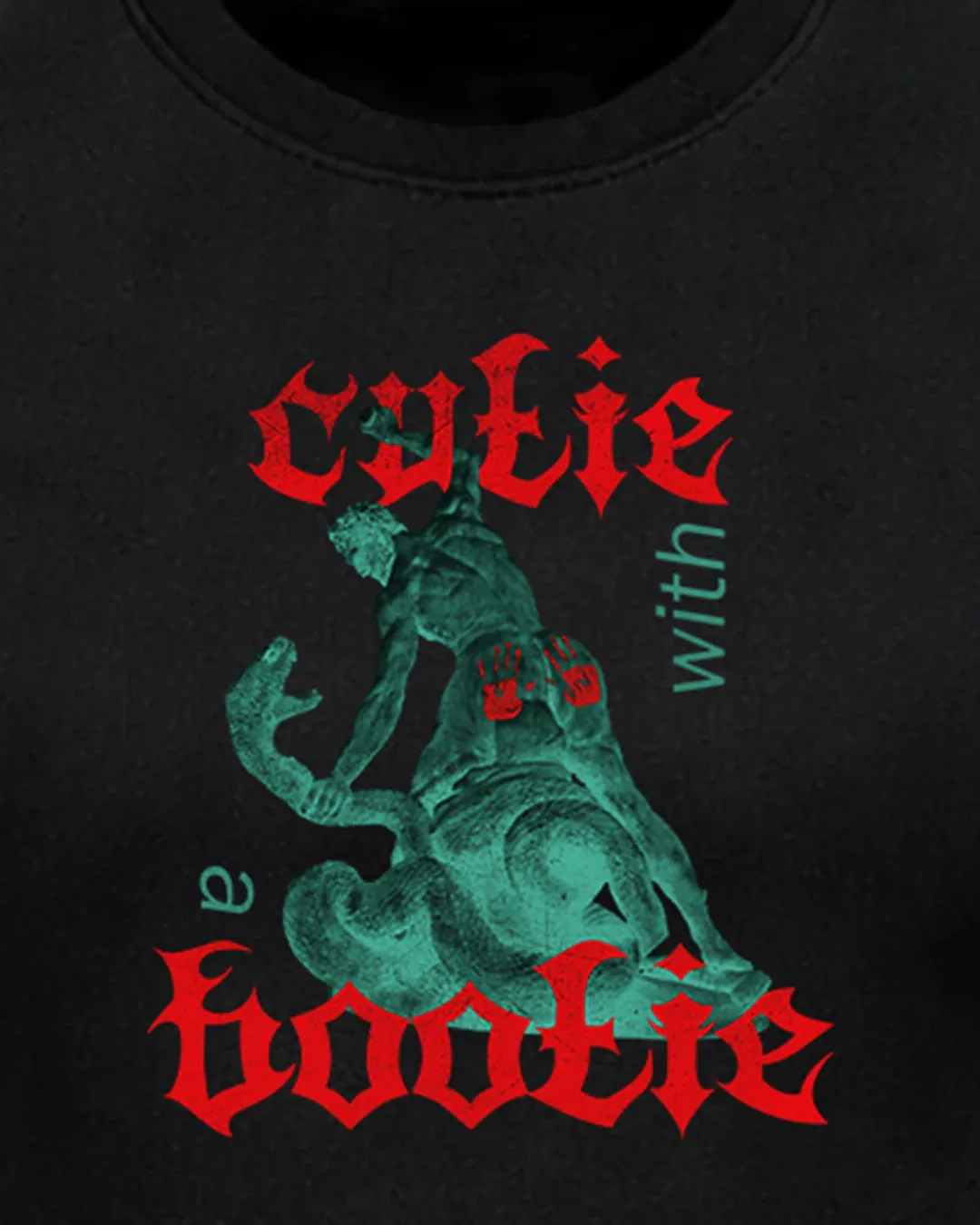 Cutie with a Bootie - Baby Tee 100% cotton 240GSM baby T-shirt Loom of Thirds India's No. 1 Art-led streetwear brand based in Kolkata by Sidhartha Mohanta & Chirayata Purna Chakrabarty