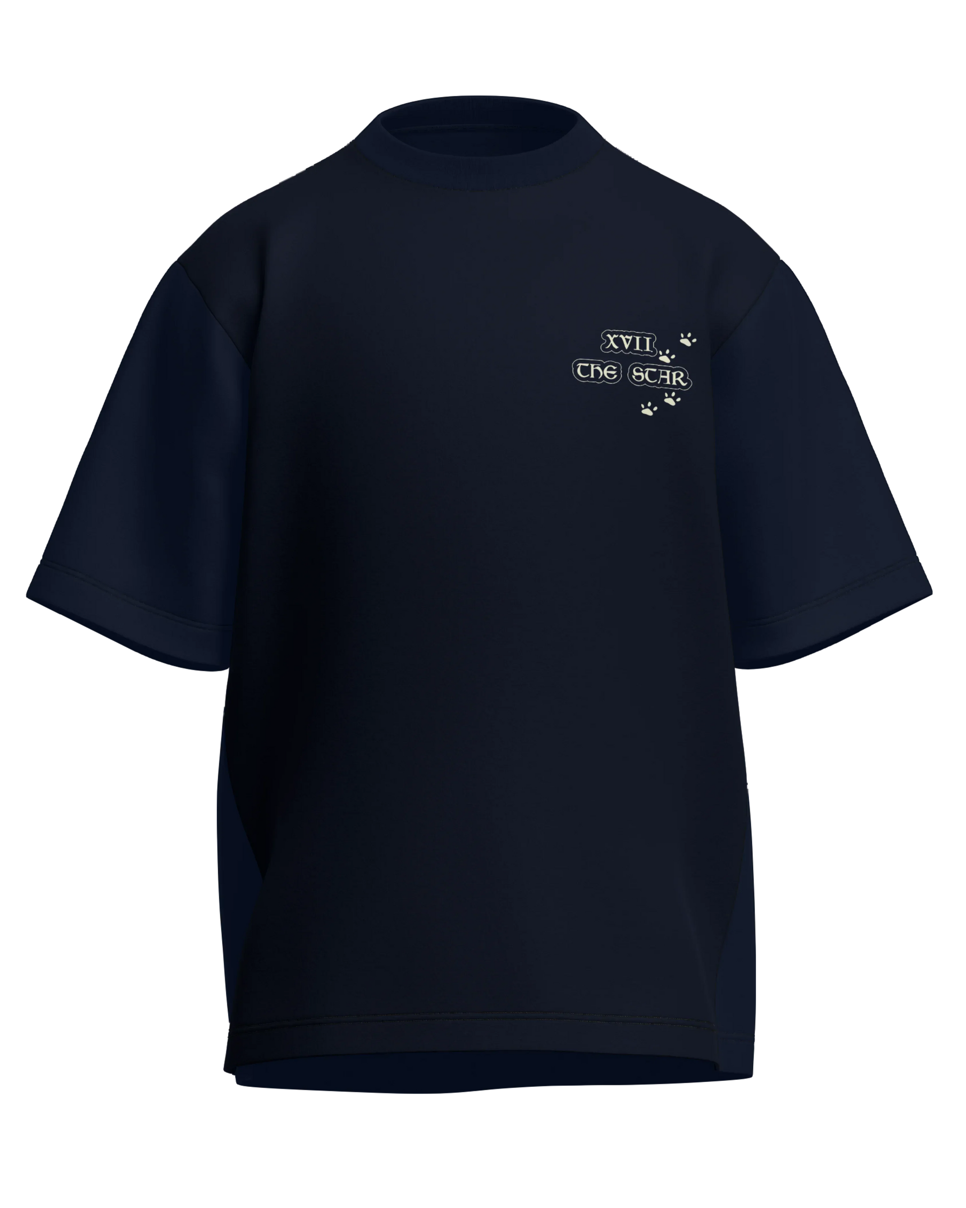 The Star of Cats Oversized French Terry Cotton Premium Streetwear T-shirt Loom of Thirds India's No. 1 Art-led streetwear brand based in Kolkata by Sidhartha Mohanta & Chirayata Purna Chakrabarty