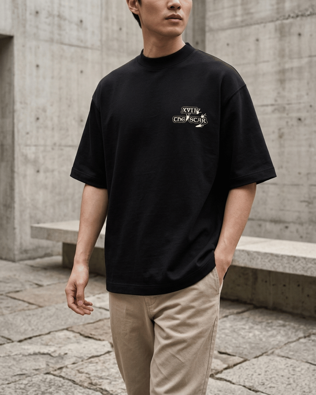 The Star of Frogs – Tarot Oversized T-Shirt Oversized French Terry Cotton Premium Streetwear T-shirt Loom of Thirds India's No. 1 Art-led, graphic streetwear brand based in Kolkata by Sidhartha Mohanta & Chirayata Purna Chakrabarty