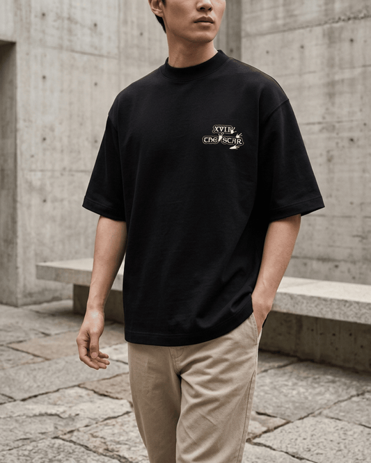The Star of Frogs – Tarot Oversized T-Shirt Oversized French Terry Cotton Premium Streetwear T-shirt Loom of Thirds India's No. 1 Art-led, graphic streetwear brand based in Kolkata by Sidhartha Mohanta & Chirayata Purna Chakrabarty