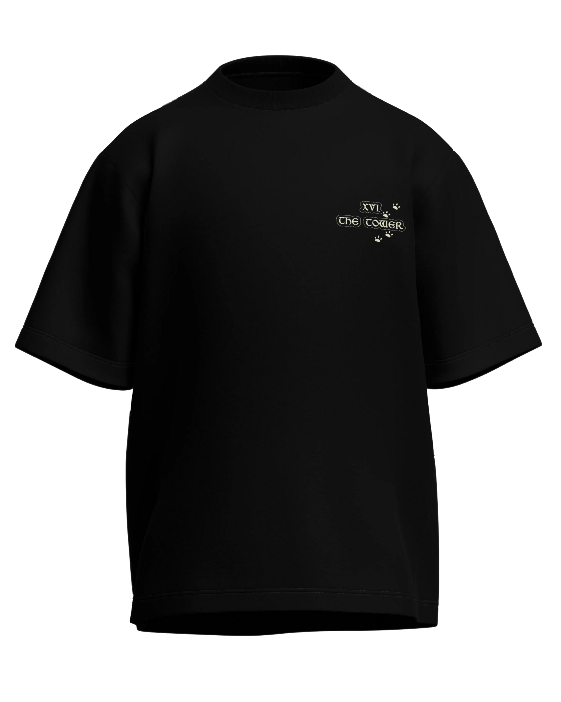 The Tower of Dogs Oversized French Terry Cotton Premium Streetwear T-shirt Loom of Thirds India's No. 1 Art-led streetwear brand based in Kolkata by Sidhartha Mohanta & Chirayata Purna Chakrabarty