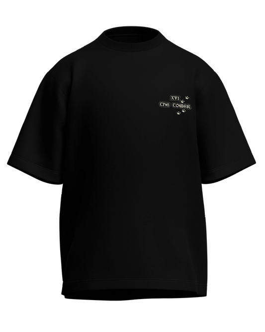 The Tower of Dogs Oversized French Terry Cotton Premium Streetwear T-shirt Loom of Thirds India's No. 1 Art-led streetwear brand based in Kolkata by Sidhartha Mohanta & Chirayata Purna Chakrabarty