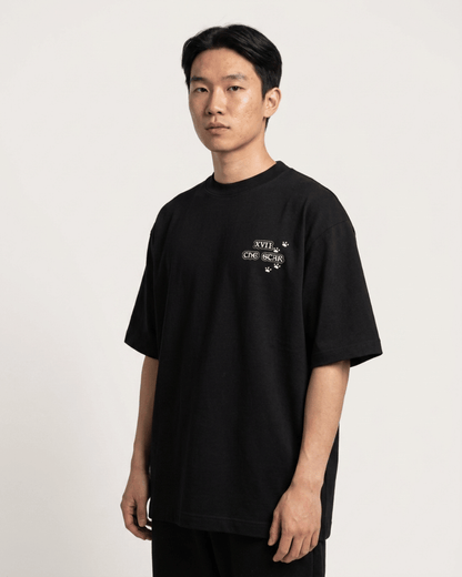 The Star of Cats – Tarot Oversized T-Shirt Oversized French Terry Cotton Premium Streetwear T-shirt Loom of Thirds India's No. 1 Art-led, graphic streetwear brand based in Kolkata by Sidhartha Mohanta & Chirayata Purna Chakrabarty