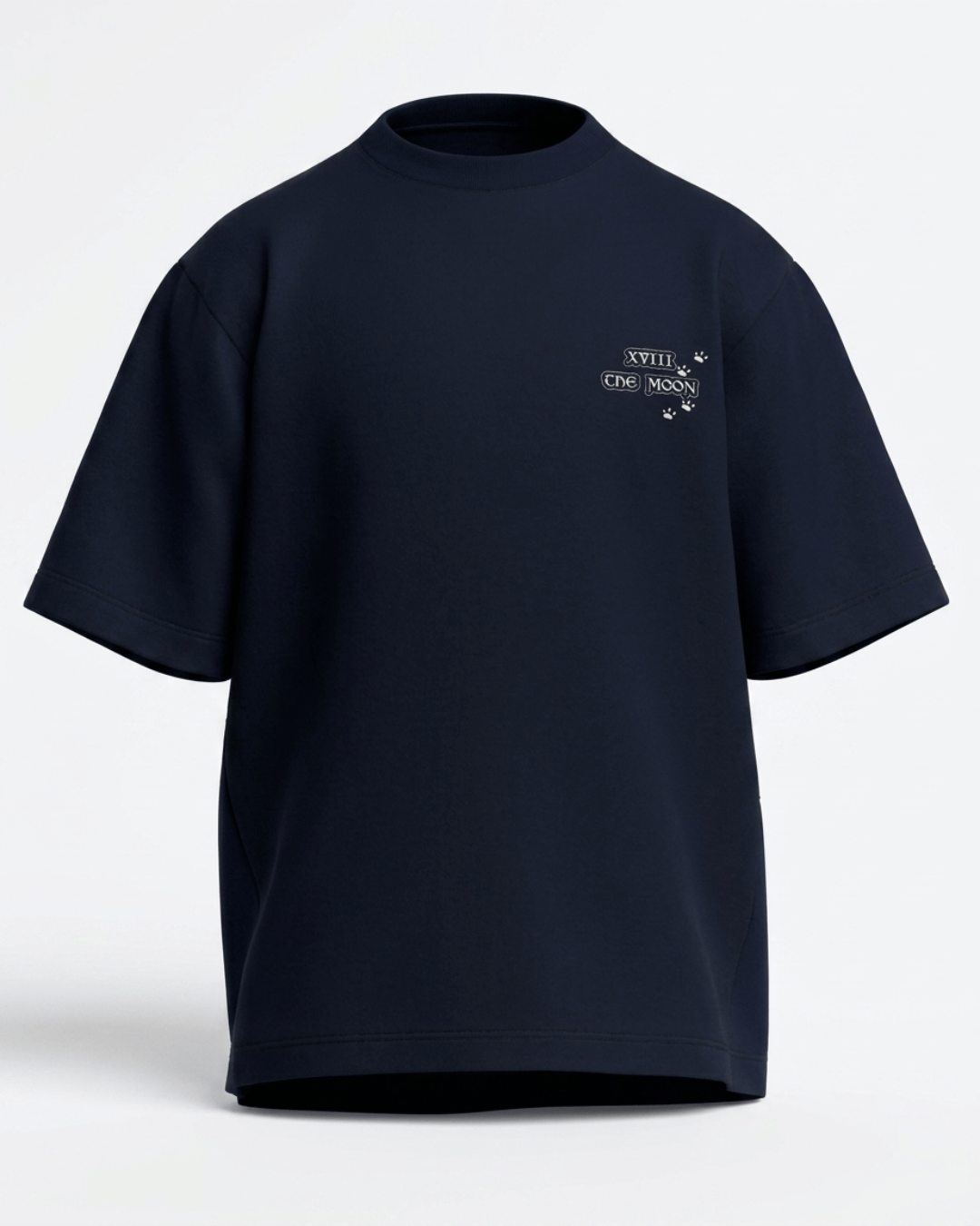 The Moon of Dogs – Tarot Oversized T-Shirt Oversized French Terry Cotton Premium Streetwear T-shirt Loom of Thirds India's No. 1 Art-led, graphic streetwear brand based in Kolkata by Sidhartha Mohanta & Chirayata Purna Chakrabarty