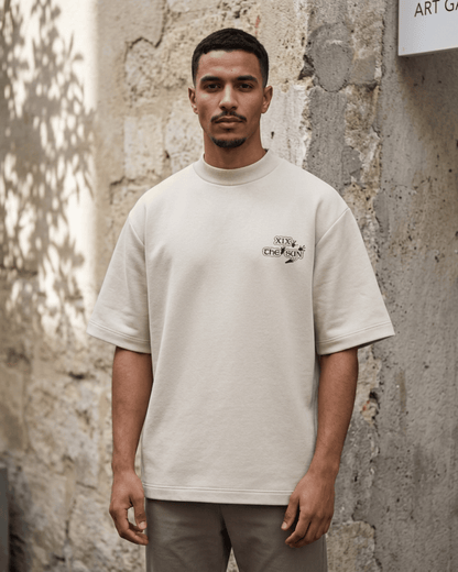 The Sun of Frogs – Tarot Oversized T-Shirt Oversized French Terry Cotton Premium Streetwear T-shirt Loom of Thirds India's No. 1 Art-led, graphic streetwear brand based in Kolkata by Sidhartha Mohanta & Chirayata Purna Chakrabarty