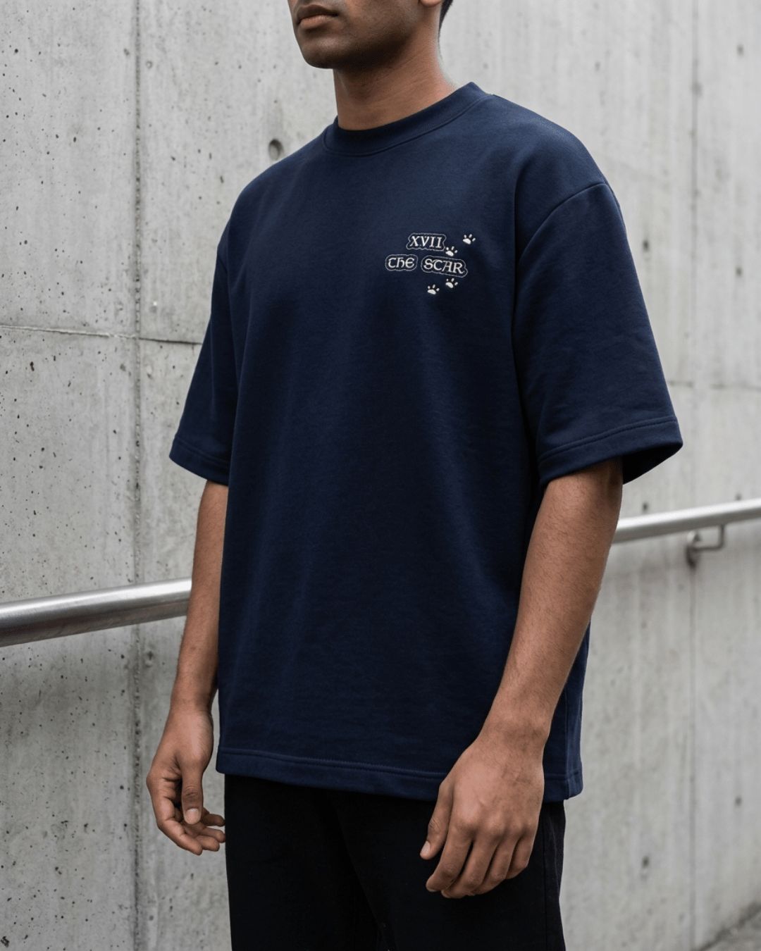 The Star of Cats – Tarot Oversized T-Shirt Oversized French Terry Cotton Premium Streetwear T-shirt Loom of Thirds India's No. 1 Art-led, graphic streetwear brand based in Kolkata by Sidhartha Mohanta & Chirayata Purna Chakrabarty