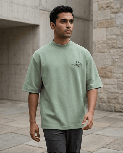 The Fool of Frogs – Tarot Oversized T-Shirt Oversized French Terry Cotton Premium Streetwear T-shirt Loom of Thirds India's No. 1 Art-led, graphic streetwear brand based in Kolkata by Sidhartha Mohanta & Chirayata Purna Chakrabarty