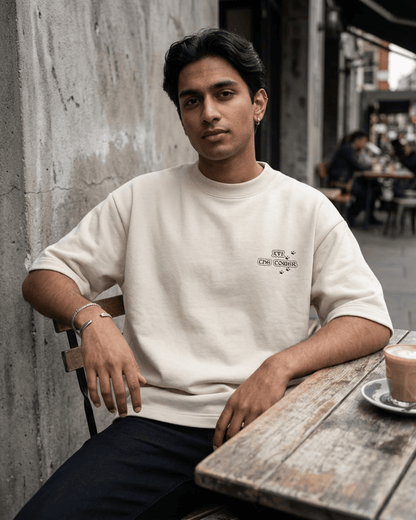 The Tower of Cats – Tarot Oversized T-Shirt Oversized French Terry Cotton Premium Streetwear T-shirt Loom of Thirds India's No. 1 Art-led, graphic streetwear brand based in Kolkata by Sidhartha Mohanta & Chirayata Purna Chakrabarty