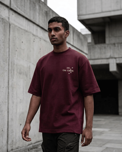 The Tower of Dogs – Tarot Oversized T-Shirt Oversized French Terry Cotton Premium Streetwear T-shirt Loom of Thirds India's No. 1 Art-led, graphic streetwear brand based in Kolkata by Sidhartha Mohanta & Chirayata Purna Chakrabarty