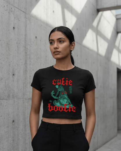 Cutie with a Bootie – Classical Art Baby Tee 100% cotton 240GSM baby T-shirt Loom of Thirds India's No. 1 Art-led, graphic streetwear brand based in Kolkata by Sidhartha Mohanta & Chirayata Purna Chakrabarty