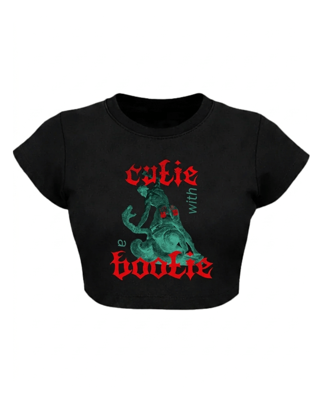 Cutie with a Bootie – Classical Art Baby Tee Black 100% cotton 240GSM baby T-shirt Loom of Thirds India's No. 1 Art-led, graphic streetwear brand based in Kolkata by Sidhartha Mohanta & Chirayata Purna Chakrabarty