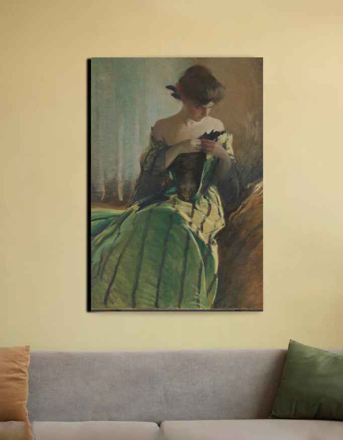Study in Green and Black – John White Alexander Canvas Print