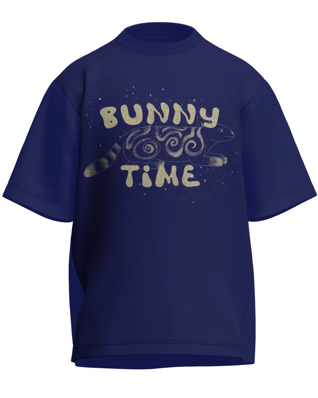 Bunny Time - Oversized Fit Royal Blue 100% cotton 240GSM standard oversized T-shirt Loom of Thirds India's No. 1 Art-led streetwear brand based in Kolkata by Sidhartha Mohanta & Chirayata Purna Chakrabarty