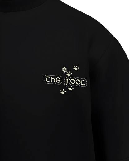 The Fool of Cats Oversized French Terry Cotton Premium Streetwear T-shirt Loom of Thirds India's No. 1 Art-led streetwear brand based in Kolkata by Sidhartha Mohanta & Chirayata Purna Chakrabarty