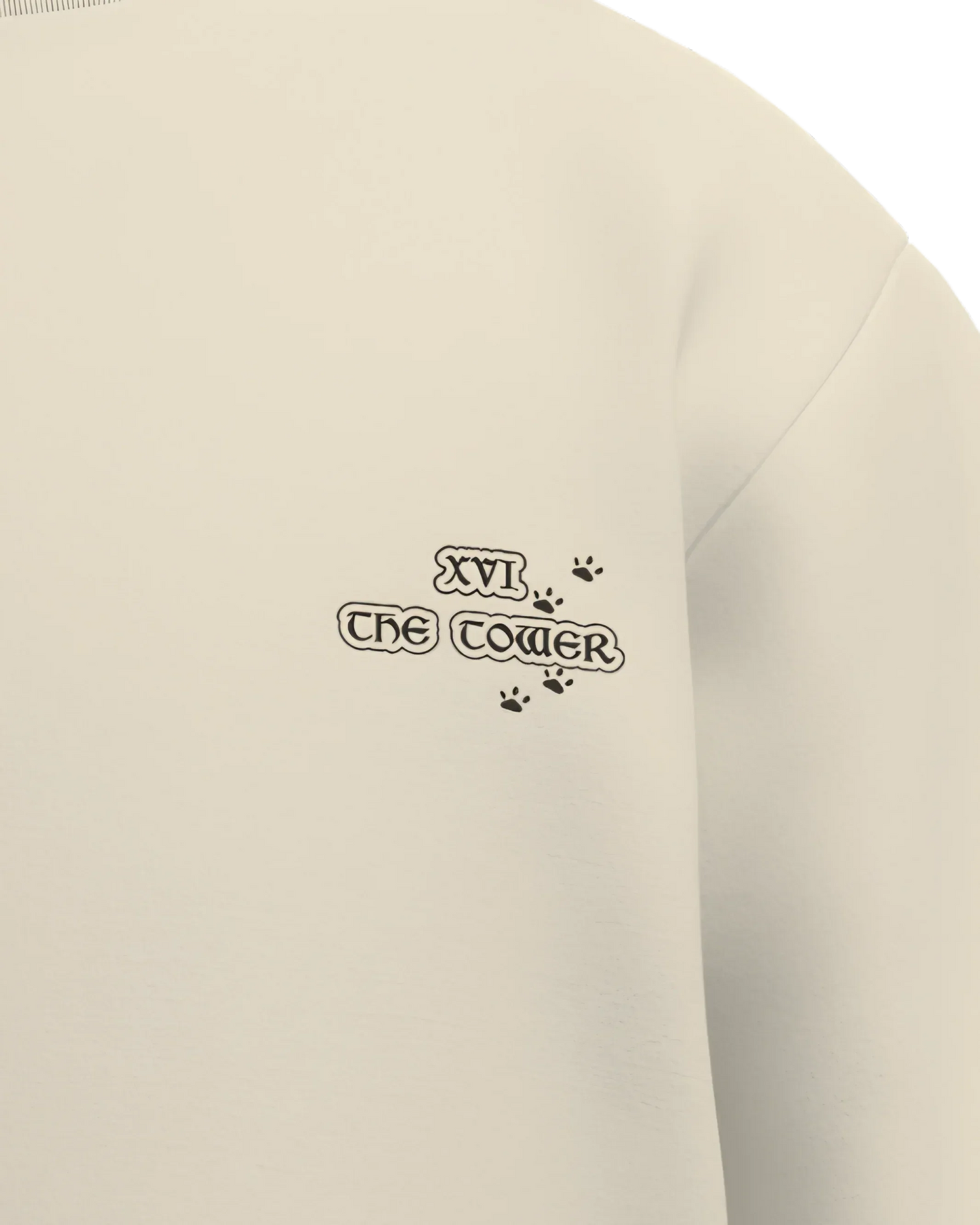 The Tower of Cats Oversized French Terry Cotton Premium Streetwear T-shirt Loom of Thirds India's No. 1 Art-led streetwear brand based in Kolkata by Sidhartha Mohanta & Chirayata Purna Chakrabarty