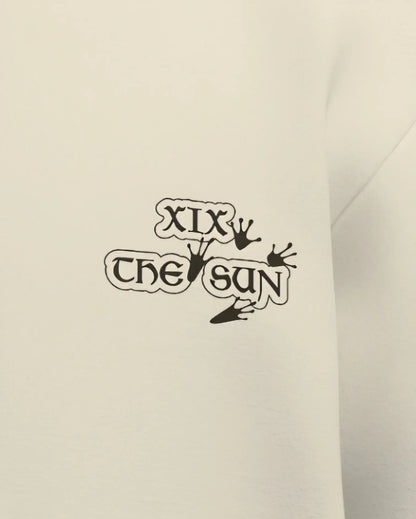 The Sun of Frogs Oversized French Terry Cotton Premium Streetwear T-shirt Loom of Thirds India's No. 1 Art-led streetwear brand based in Kolkata by Sidhartha Mohanta & Chirayata Purna Chakrabarty